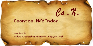 Csontos Nándor névjegykártya
