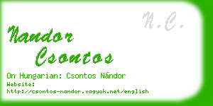 nandor csontos business card