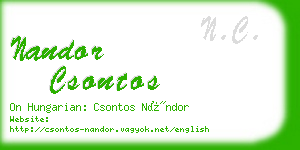 nandor csontos business card